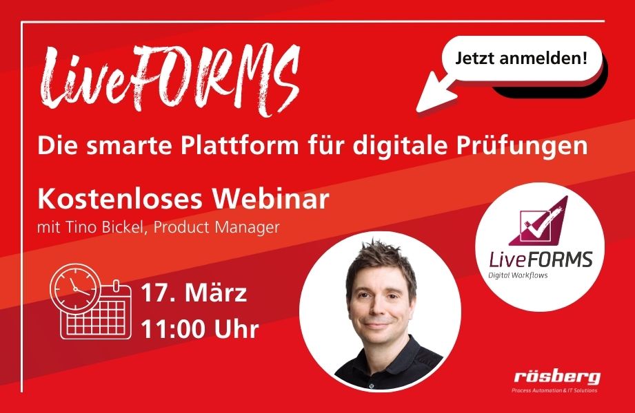 Webinar am 17. März: LiveFORMS – Die smarte Plattform für digitale Prüfungen
