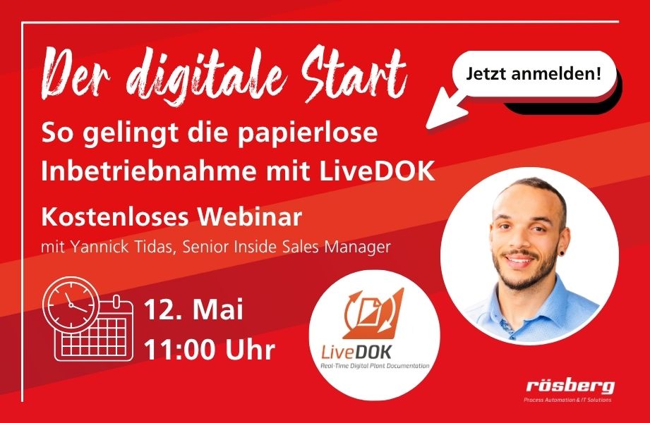 Webinar am 12. Mai – Der digitale Start: So gelingt die papierlose Inbetriebnahme mit LiveDOK