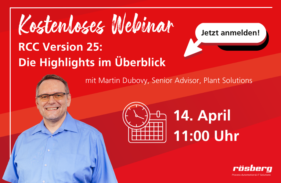 Webinar am 14. April: Webinar RCC Version 25: Die Highlights im Überblick