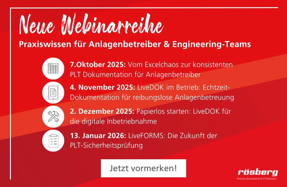 Neue Webinarreihe: Praxiswissen für Betreiber, Planer und Engineering-Teams