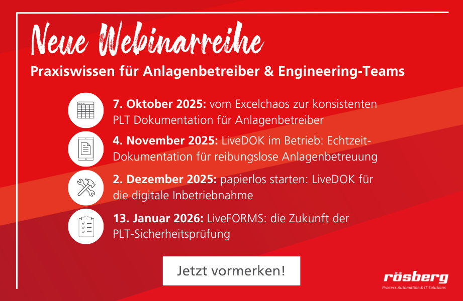 Neue Webinarreihe: Praxiswissen für Betreiber, Planer und Engineering-Teams
